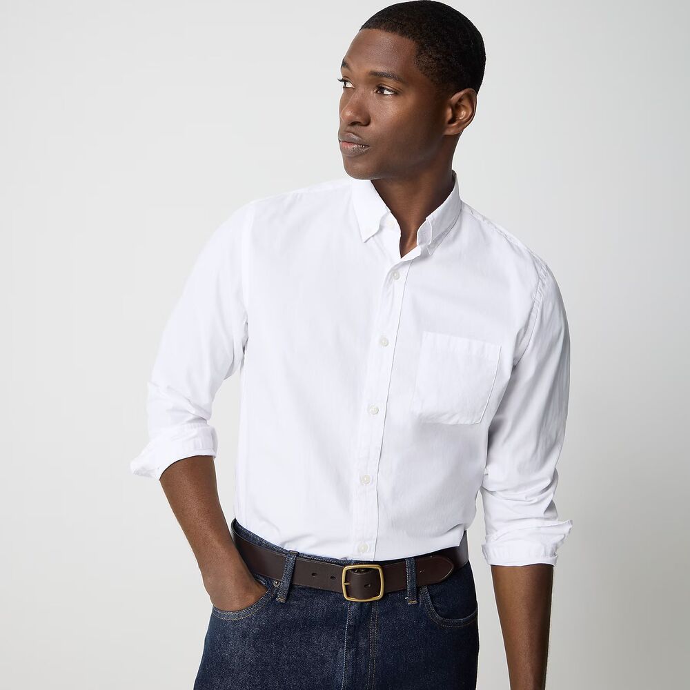 J.Crew Factory Classic-fit flex casual shirt white men's size xlarge